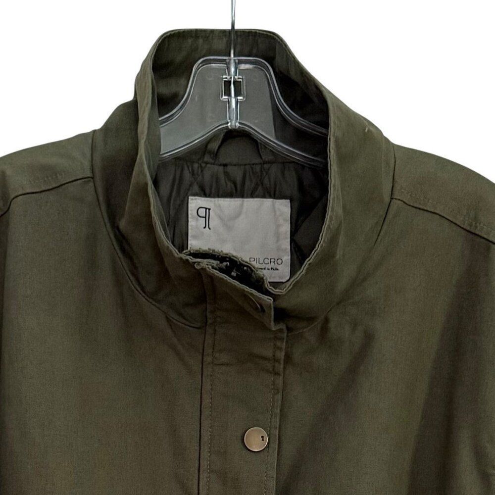 Anthropologie Pilcro Oversized Bomber Jacket Womens XL Moss Green Boho Lined NWT - Picture 14 of 14